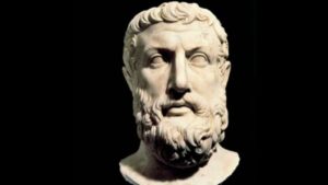 Portada del episodio Los Grandes Pensadores y Dios: La filosofia religiosa de Heráclito y Parménides – Programa #70.