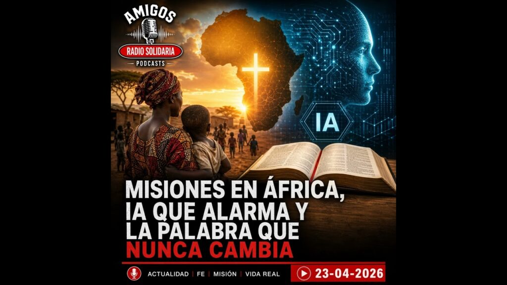 Imagen del programa Misiones en África, IA que alarma y la palabra que nunca cambia – Amigos (23-04-2026) en Radio ...