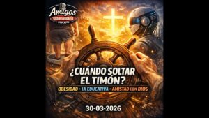 Portada del episodio ¿Cuándo soltar el timón? Obesidad, IA educativa y amistad con Dios – Amigos (30-03-2026)