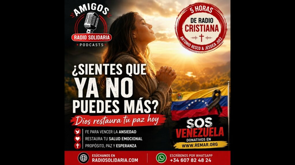 Imagen del programa ¿Sientes que ya no puedes más? Dios restaura tu paz hoy #radiocristiana en Radio Solidaria
