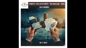 Portada del episodio Trámites de extranjería tras catástrofes y nacionalidad – Aula Jurídica (06-11-2024)