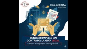 Portada del episodio Cómo renovar papeles sin contrato y cambios de empleador – Aula Jurídica (07-05-2024)