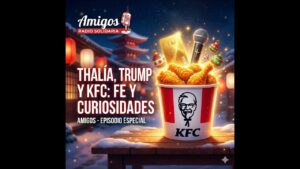 Portada del episodio ¡Thalía y su encuentro con la Fe! + La «Visa Dorada» de Trump y ¿Navidad en Japón con KFC? – Amig…