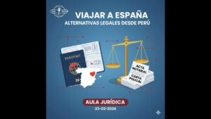 Portada del episodio Alternativas legales para viajar a España desde Perú – Aula Jurídica (23-02-2026)