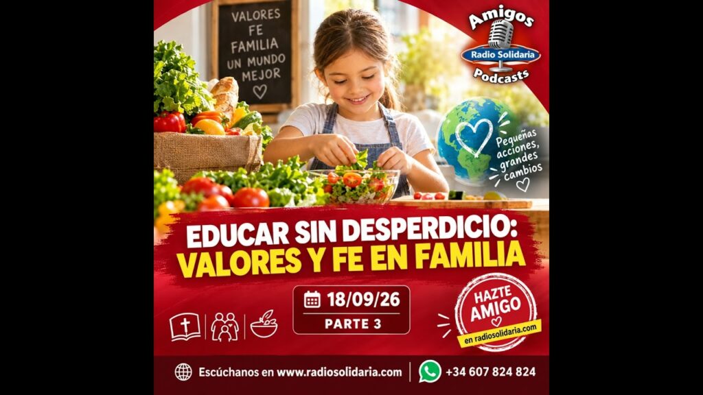 Imagen del programa Educar sin Desperdicio: Valores y Fe en Familia | Amigos 18/09/26 P3 en Radio Solidaria