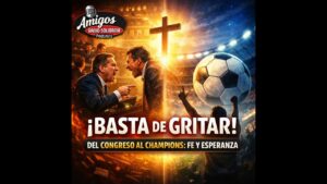 Portada del episodio ¡Basta de gritar! Del Congreso al Champions: fe y esperanza – Amigos (16-04-2026)